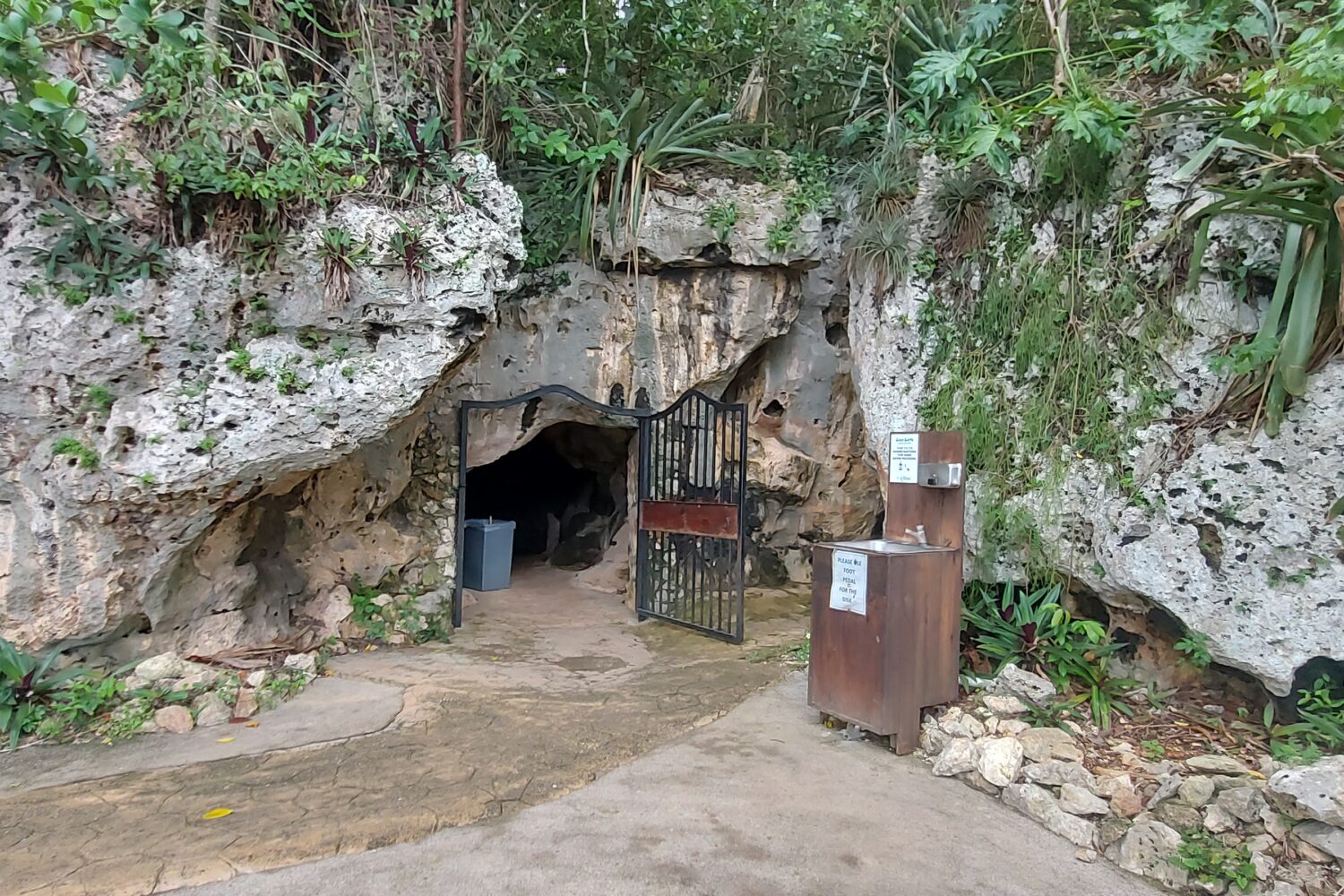 A cave with a hole at the front
